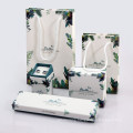 White Silk Ribbon Rigid Paper Gift Jewelry Packaging Box Set